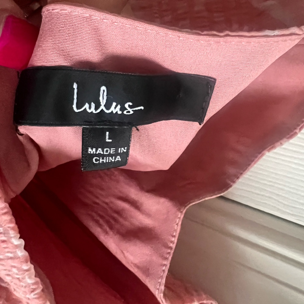 Pink Ruffled Sleeveless Dress Lulus L - Picture 9 of 11